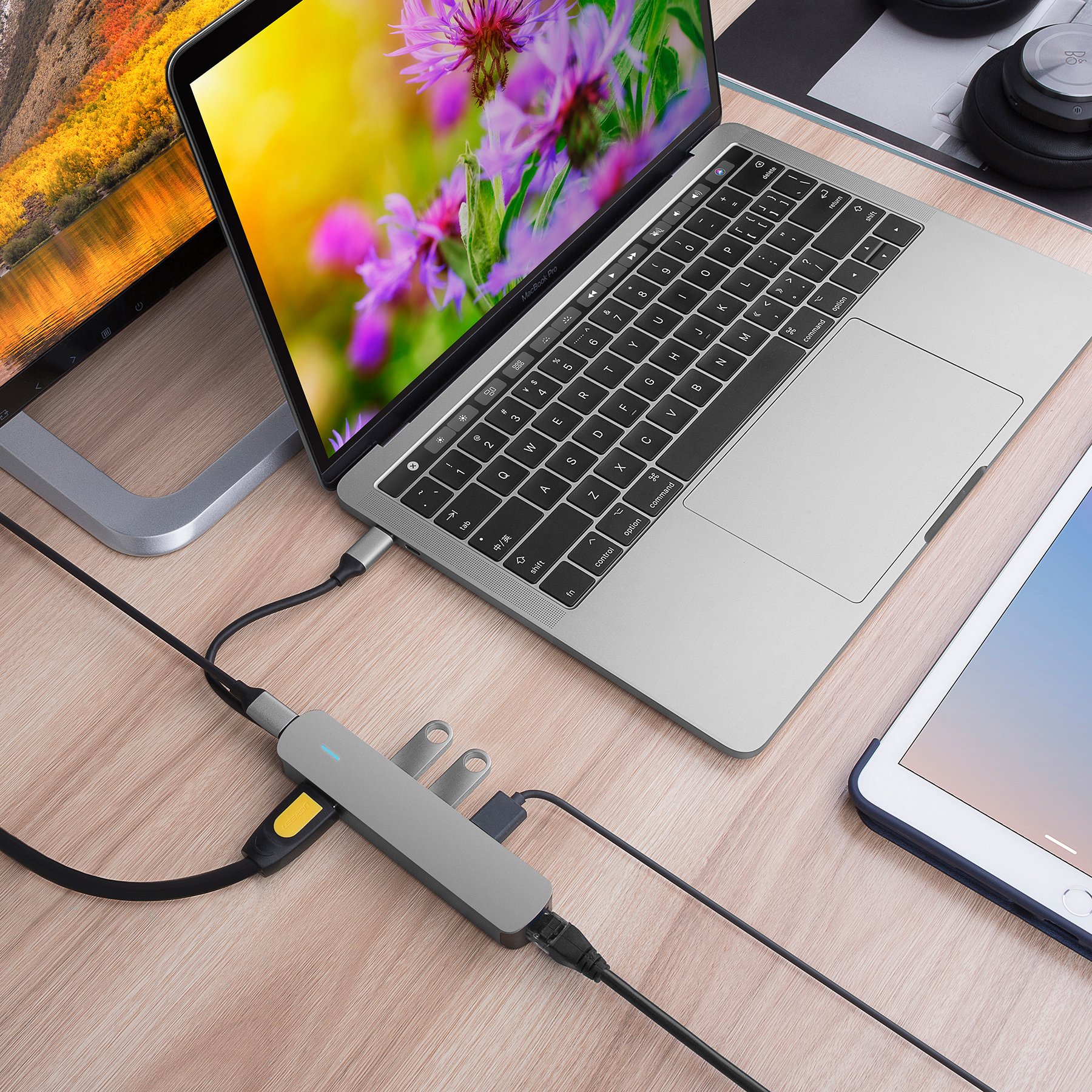 Cổng chuyển HyperDrive 4K HDMI 6-IN-1 USB-C dành cho Macbook/ Ultrabook/ Chromebook/ PC và USB-C Devices