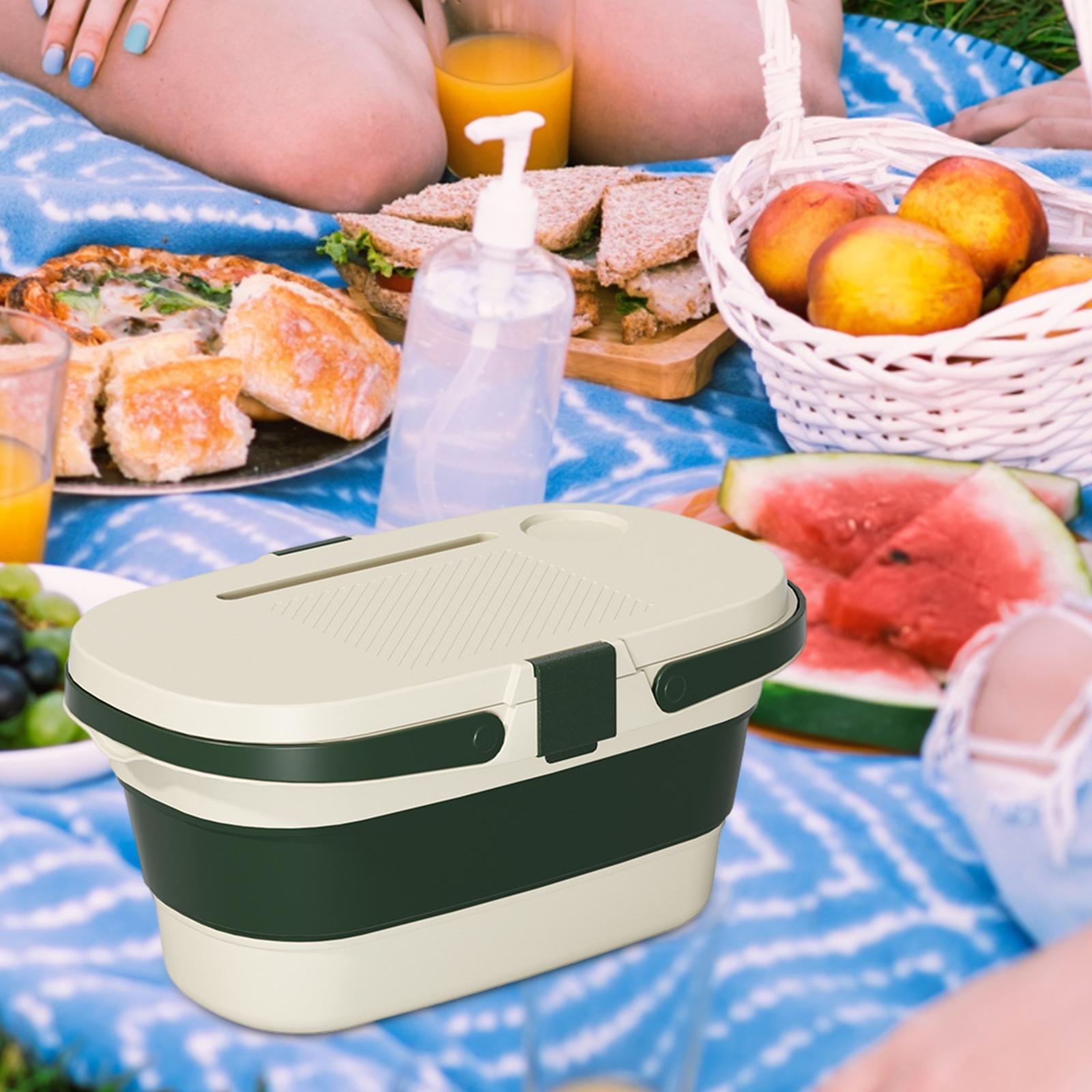 Collapsible Picnic Basket Large Capacity Storage Box Portable Storage Basket