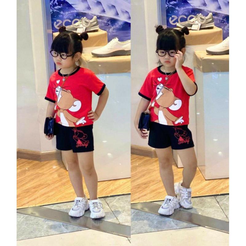 Bộ áo croptop quần đùi siêu cá tính cho bé gái