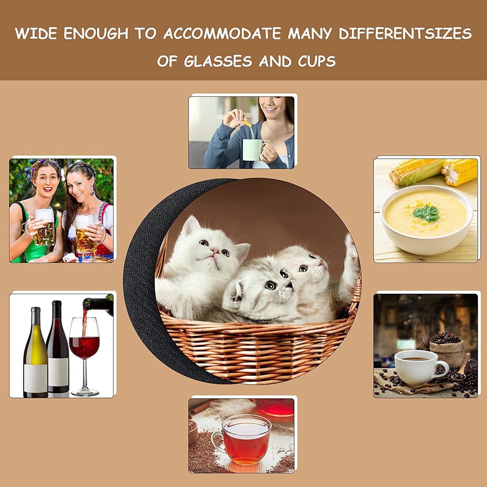 24x Blank Car Cup Coaster Sublimation Heat Transfer Printing Craft Cup