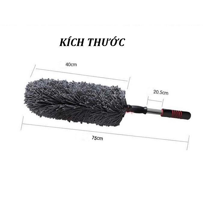 Cây lau xe TRÒN loại đẹp đa năng kéo dài cán
