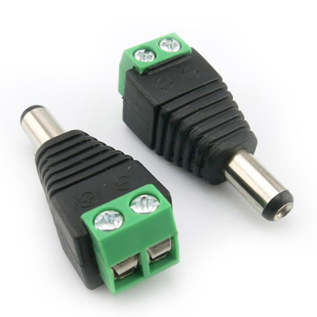 10 12V Nam DC Jack Cắm Dành Cho Dải Đèn LED 120W Nhiệt Độ Hoạt Động: -50 ° C ~ 68 ° C