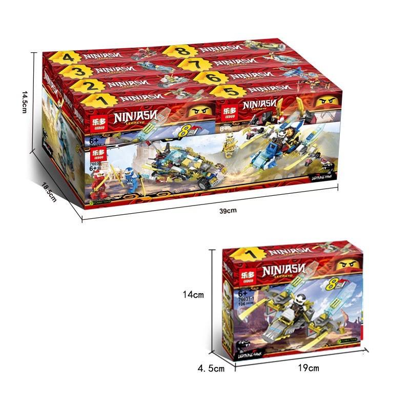 Đồ chơi xếp hình Lego ninjago xe full 8 bộ