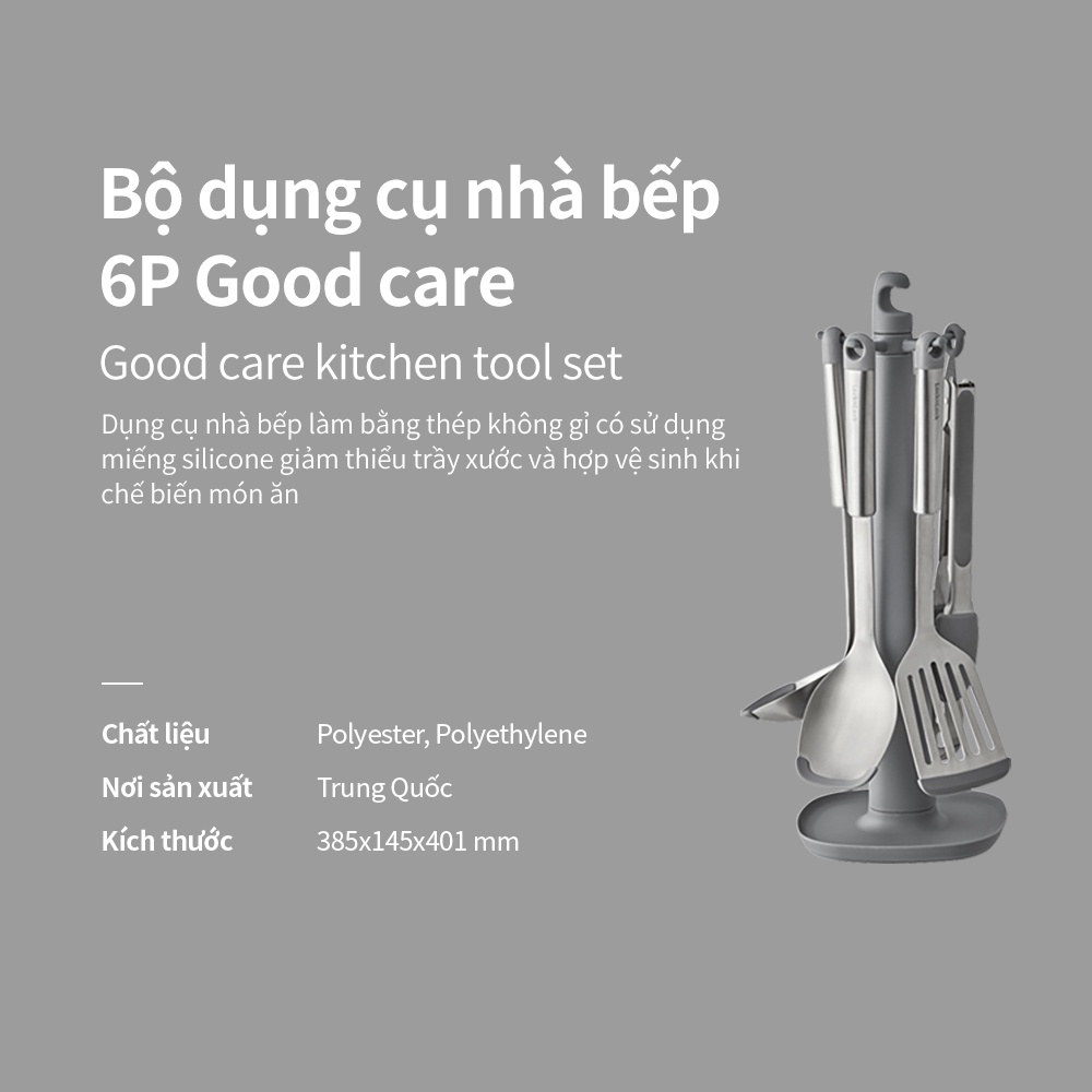 Bộ Dụng Cụ Nhà Bếp 6P Good Care LocknLock CKT330S01