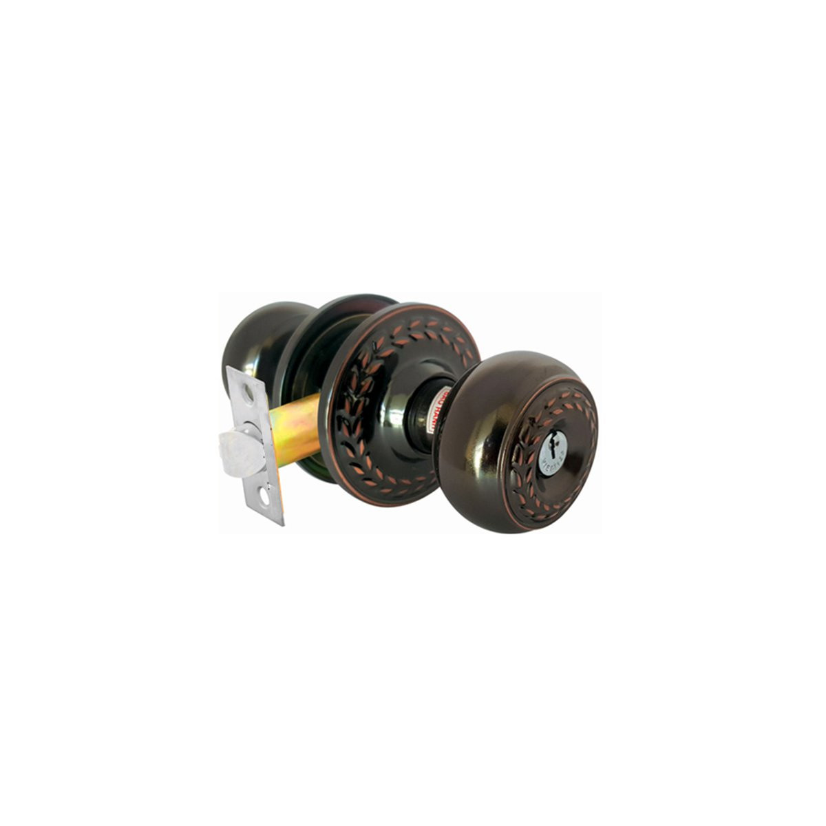 Ổ khóa cửa tay nắm tròn Việt Tiệp 04204 cò dài / cò ngắn, làm từ hợp kim thép inox màu đen vàng dành cho các loại cửa thông phòng chất liệu gỗ, nhôm, sắt,...