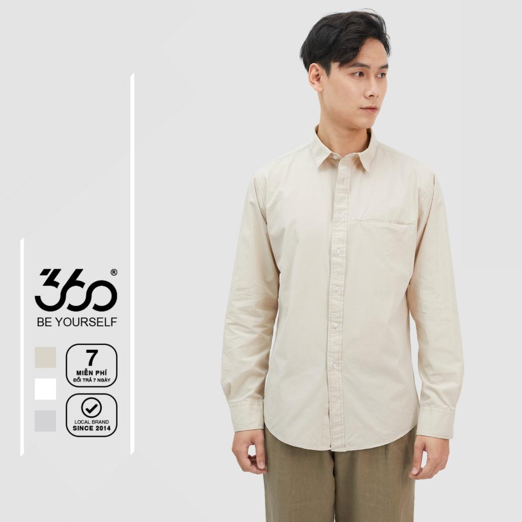 Áo sơ mi dài tay nam local brand 360 BOUTIQUE chất vải cao cấp form Regualar Fit - STDTK316