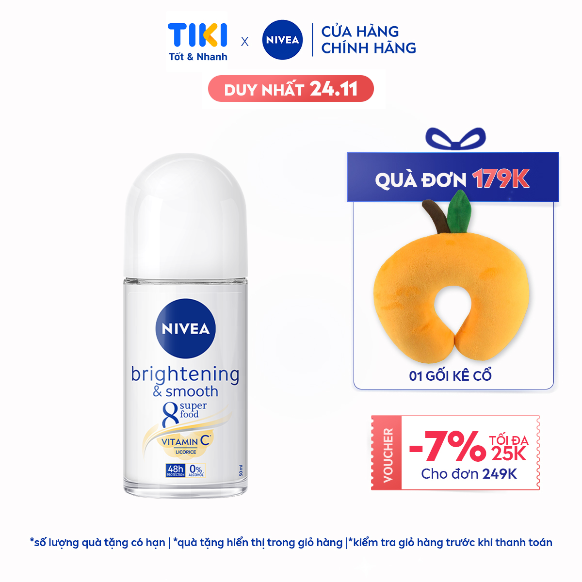 Lăn Ngăn Mùi NIVEA Sáng Mịn | Mờ Thâm | Se Khít Lỗ Chân Lông - 81644