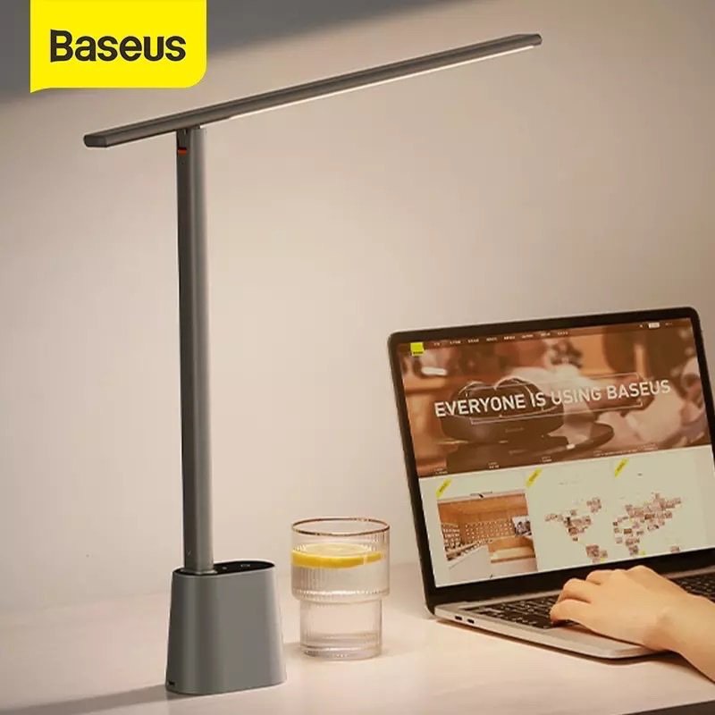 Đèn để bàn thông minh Baseus Smart Eye Series Charging Folding Reading Desk Lamp (Cảm biến ánh sáng tự động, pin sạc, 3000k - 6000k Full-Spectrum, Foldable and Rechargeable Reading Lamp)  hàng chính hãng