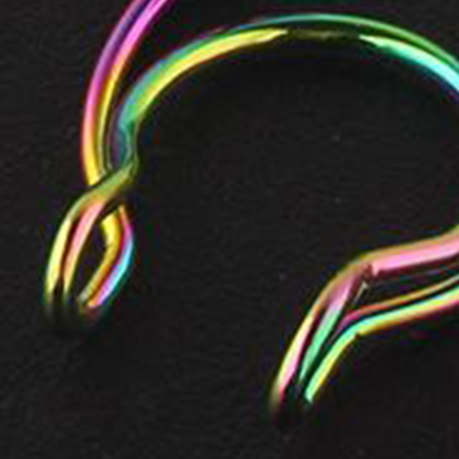 Stainless steel Nose Ring 8mm Loop No Piercing Clip On Hoop Rings