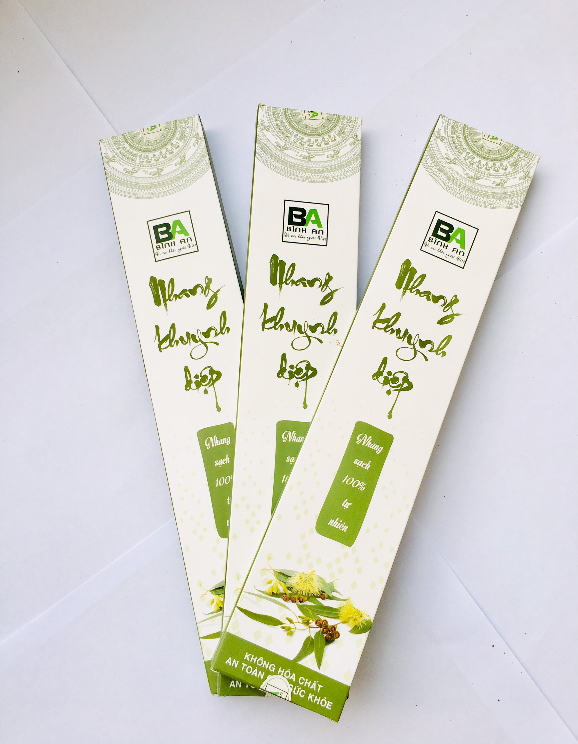Combo 3 hộp Nhang Sạch Thảo Mộc Bình An -Nhang Sạch 100% Không Hóa Chất - Mỗi hộp 50 nén