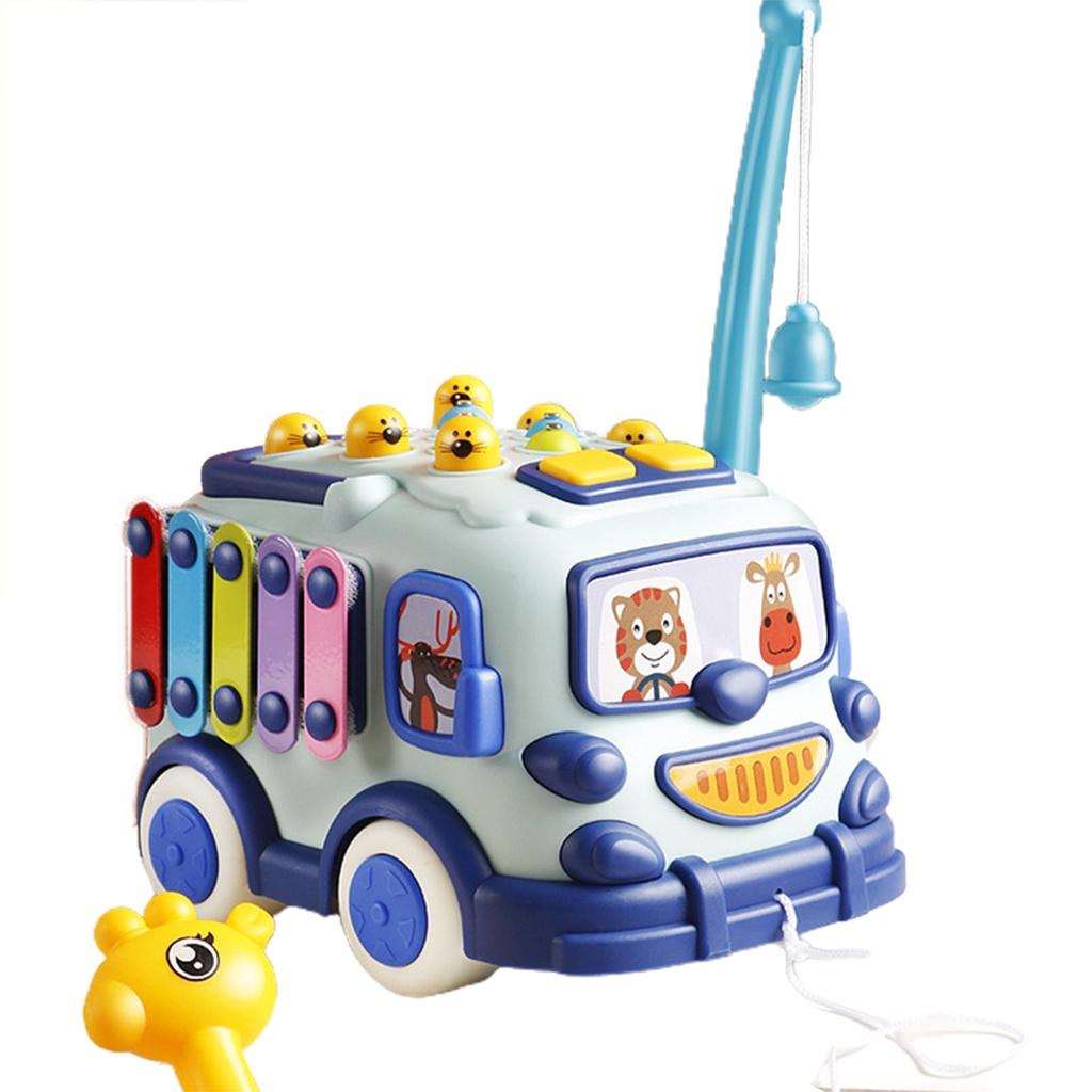 Đồ chơi đàn piano hình xe buýt có âm thanh vui nhộn cho bé