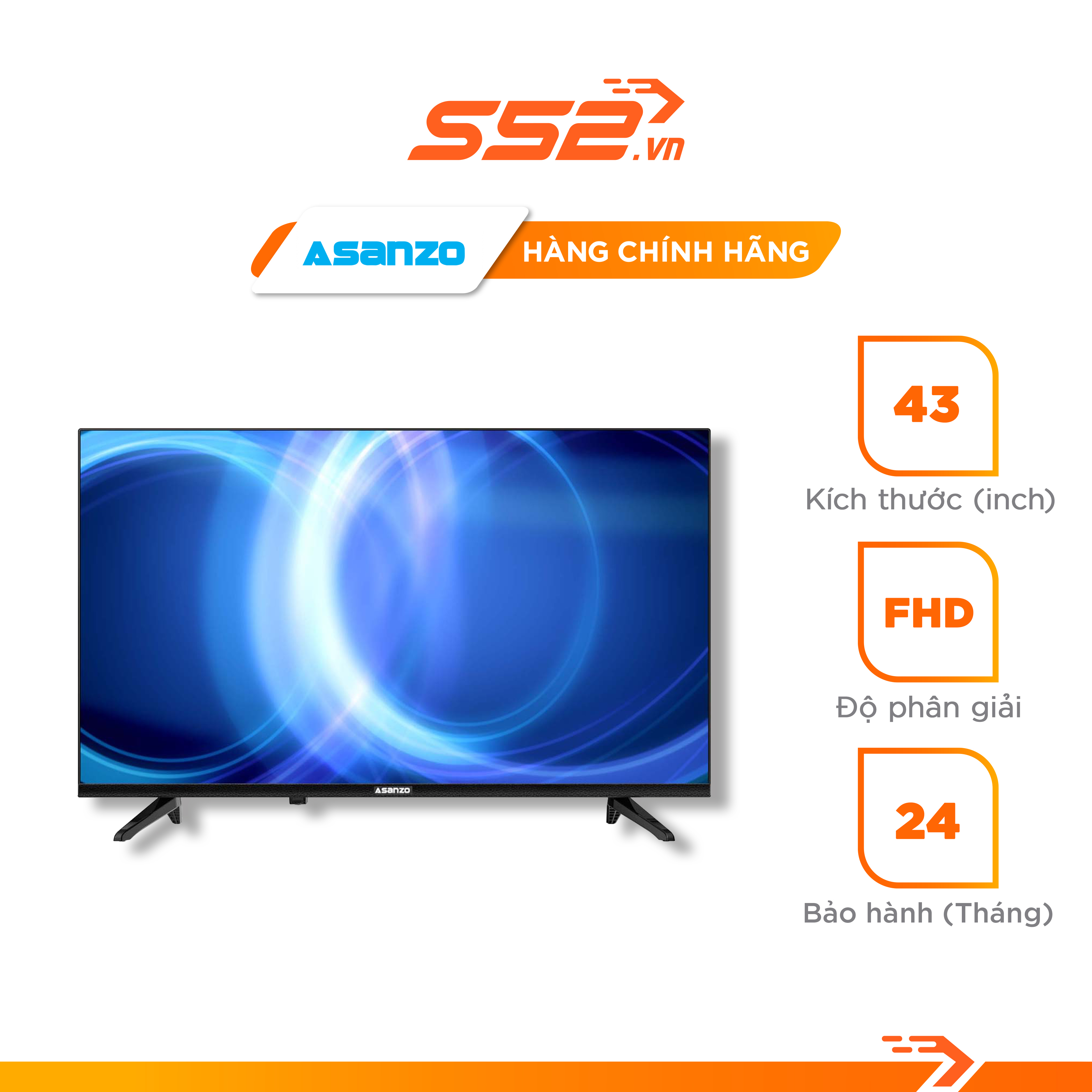 Android Tivi Asanzo 43 Inch 43S51 - Hàng Chính Hãng