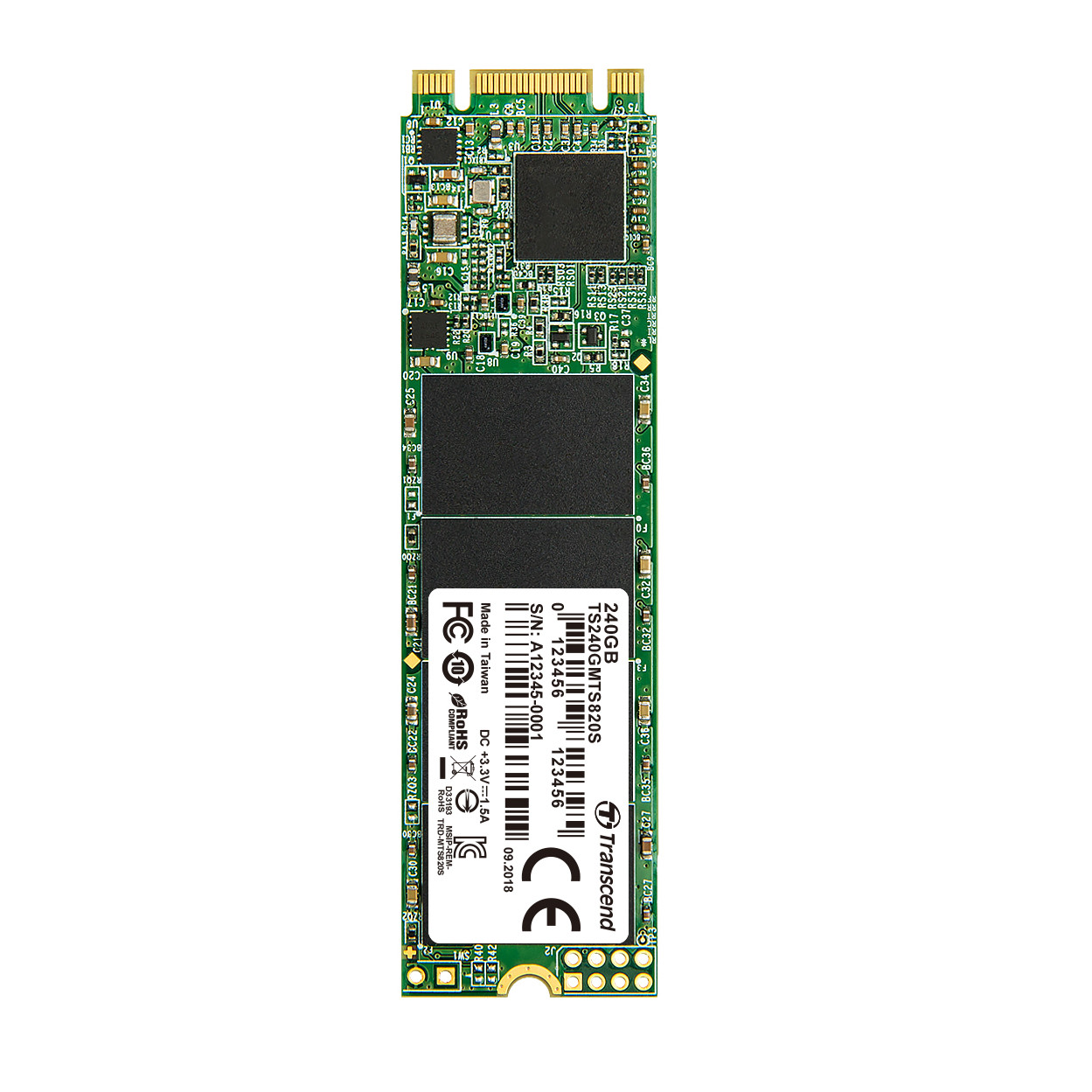 Ổ Cứng SSD Transcend 820S M.2 2280 SATA III 240GB - TS240GMTS820S - Hàng Chính Hãng