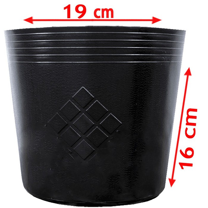 500 Chậu nhựa C8 19x16cm trồng cây ăn trái và hoa,bền 10 năm-77102