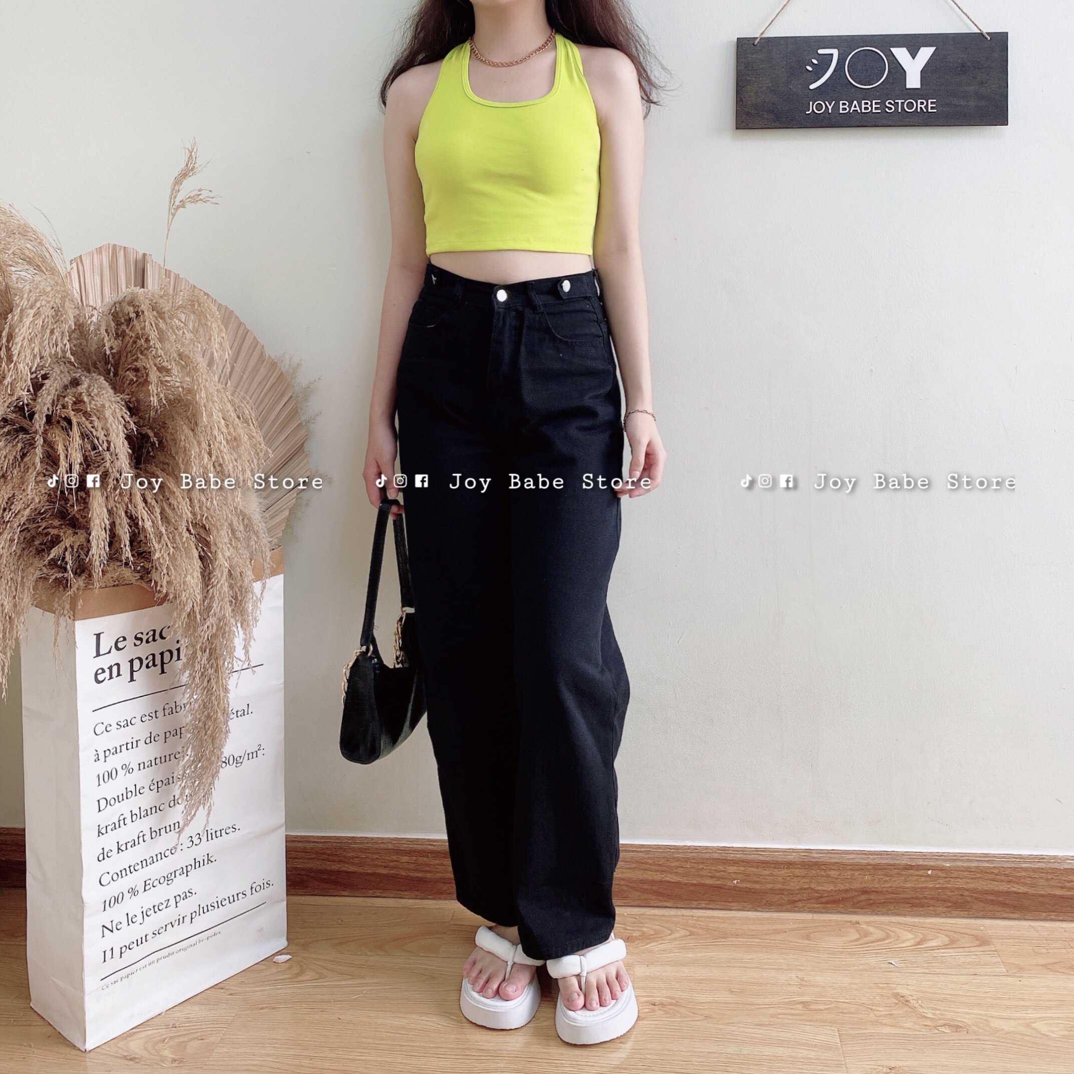 Áo croptop ba lỗ sexy JOY BABE thun xịn hack dáng co giãn 4, áo yếm tròng cổ cá tính, crop top sexy form ôm CROB 2