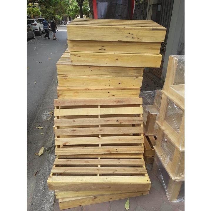 Tổng Hộp Giường Pallet - Giường gỗ - Giường xếp - Giường Hộp Pallet làm giường đã sơn chống mốc