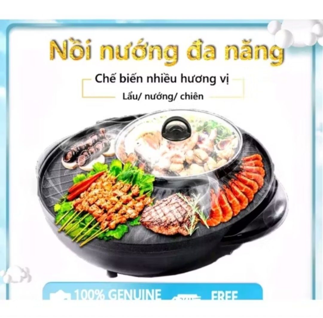 BẾP NƯỚNG KIÊM NỒI NẤU LẨU ĐA CHỨC NĂNG THUẬN TIỆN CHO MỌI NHÀ