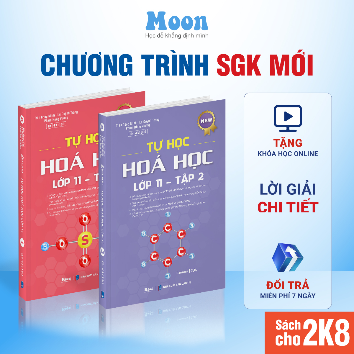 Sách Id Tự Học Hoá Học Lớp 11 Chương Trình Mới 3 Bộ Kết Nối Tri Thức, Chân Trời Sáng Tạo, Cánh Diều Moonbook - Combo 2 Quyển