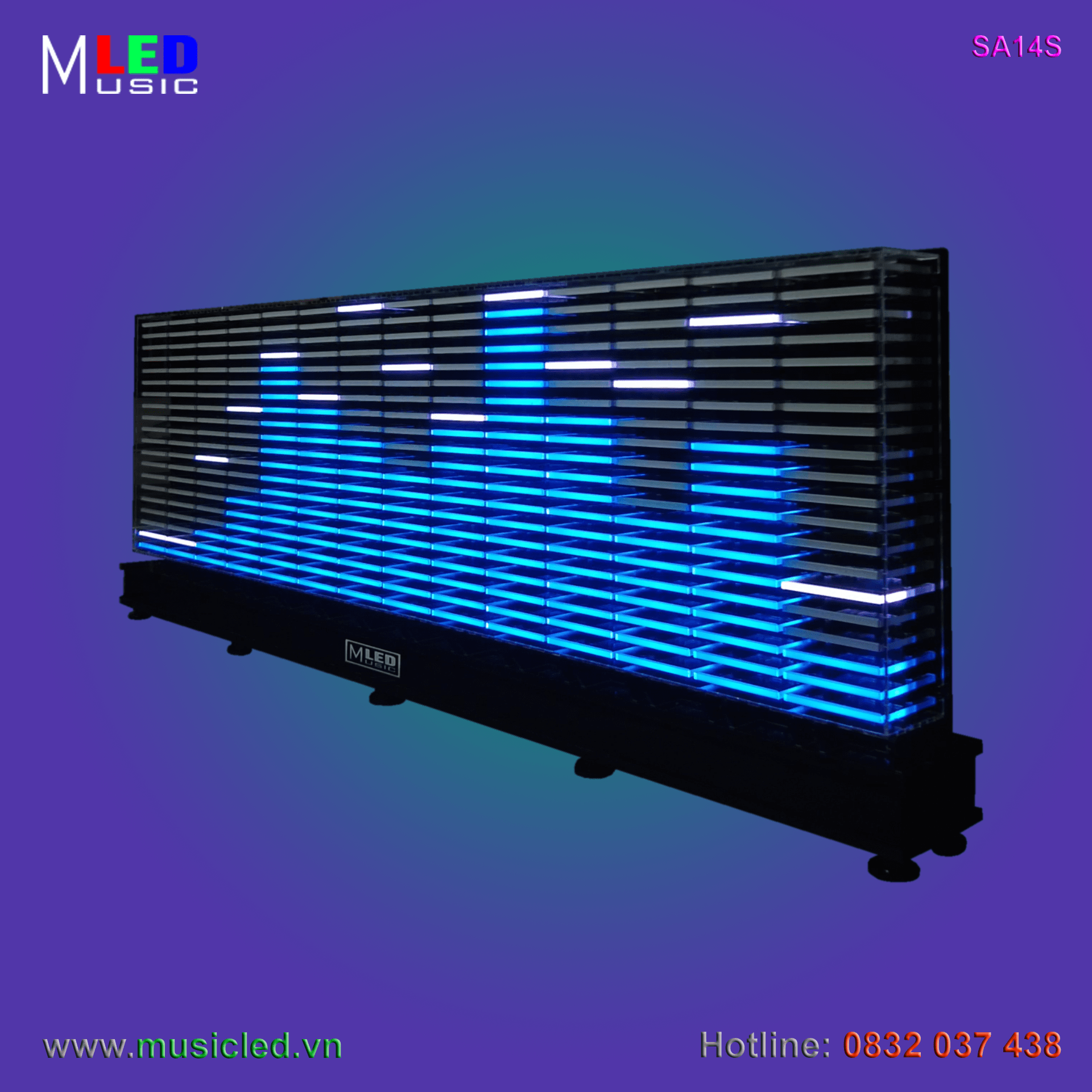 Dàn đèn Music LED nháy theo tần số nhạc 14 cột để bàn