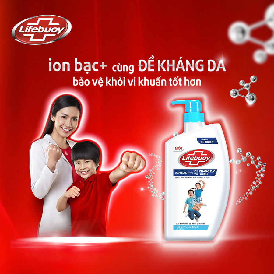 Sữa Tắm Lifebuoy Sạch Khuẩn Bảo Vệ Khỏi 99.9% Vi Khuẩn Gây Bệnh Tạo Cảm Giác Mát Lạnh Sảng Khoái Trên Da Chai 800G