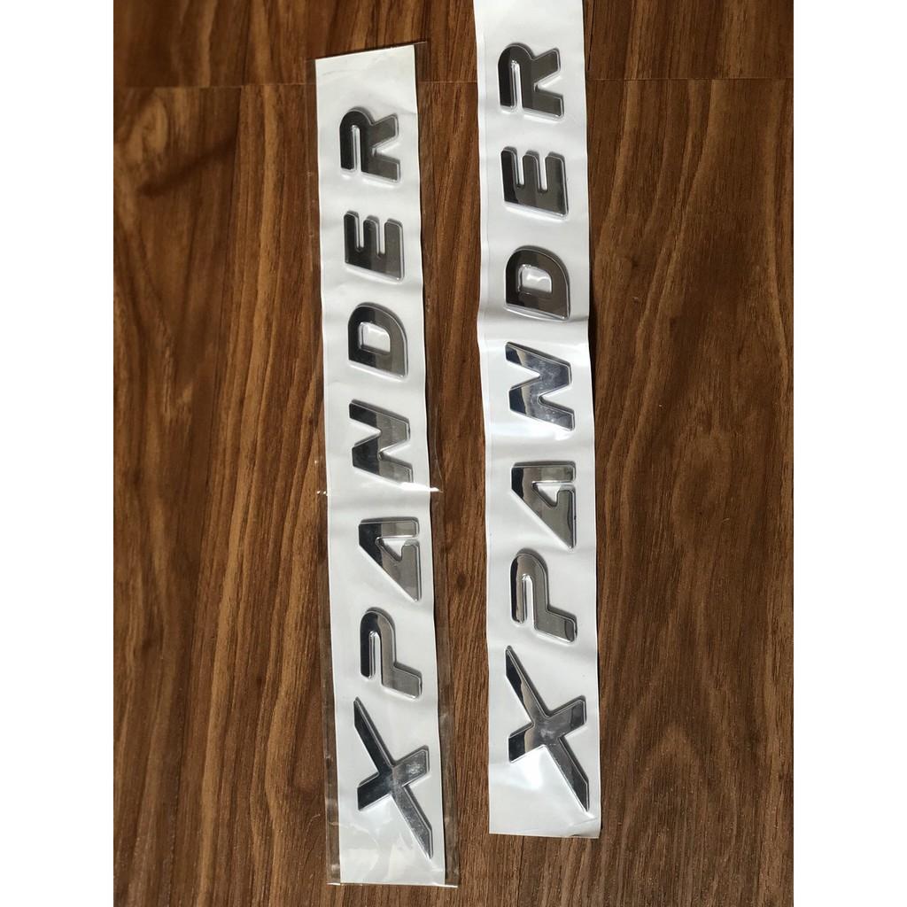 Bộ tem dán chữ nổi Xpander mạ crom cao cấp