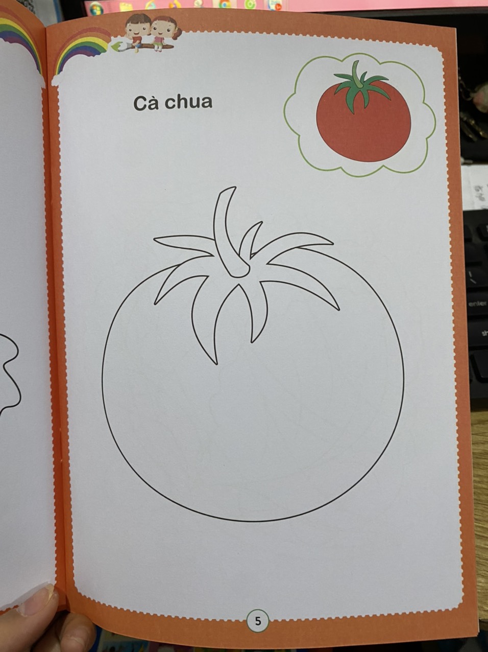 Quà cho bé : Bé tập tô màu : Rau củ