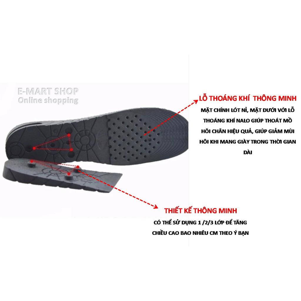 Bộ 2 Miếng Lót Giày Tăng Chiều Cao 1 lớp cao 3cm