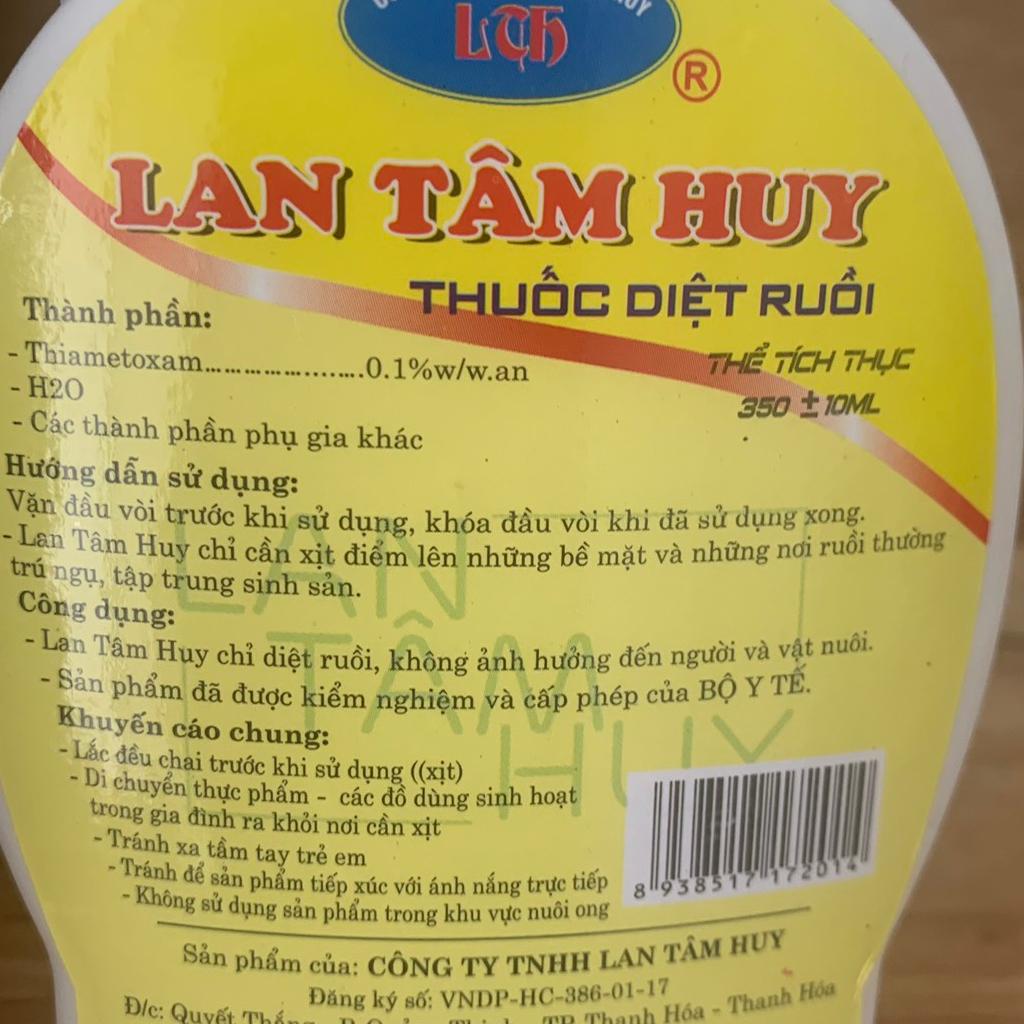 Thuốc diệt ruồi dạng xịt Lan Tâm Huy 350ml, thuốc diệt ruồi nhà, quán ăn, nhà hàng, chuồng trại, thuốc diệt ruồi xanh