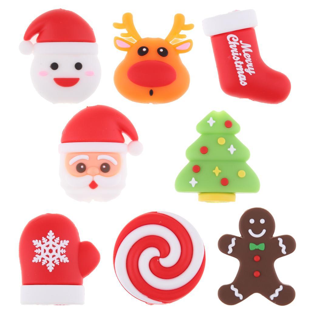 Christmas Data Line USB Charging Cable Earphone Cord Saver Protector Protection Cover for iPhone iPad Mobile Phone Tablet Cable