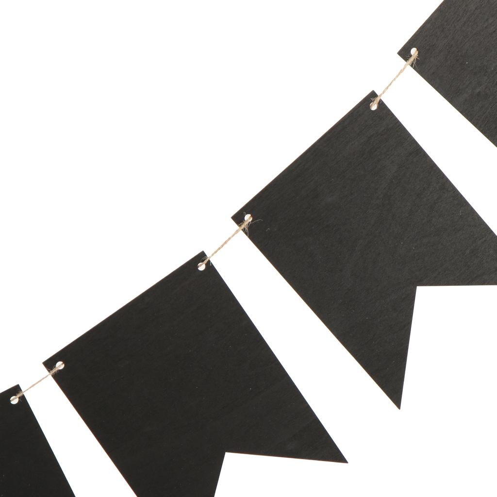 Wooden Chalkboard Pennant Flag DIY Banner Garland Party Decor