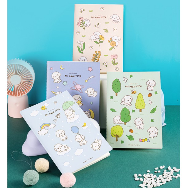 Sổ tay ghi chép cute khâu gáy 40 trang kẻ ngang hình cún A5 Deli - 70gsm - Phù hợp làm sổ kế hoach planner, viết nhật kí, sử dụng như tập vở học sinh - 1 quyển - FA560-N04