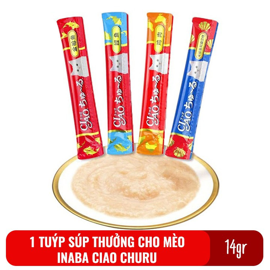 Súp Thưởng Dinh Dưỡng Ciao Churu Thái Lan Cho Mèo Thanh 14g