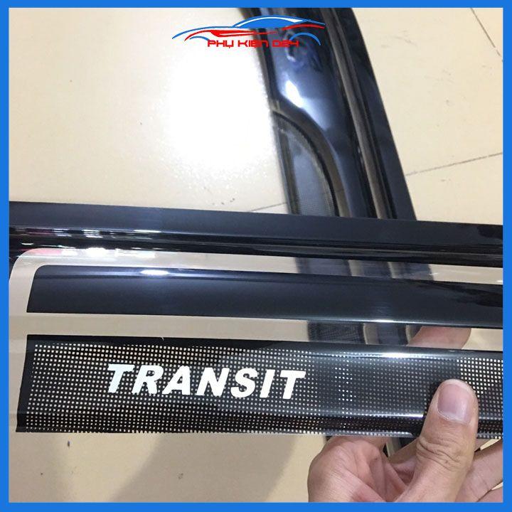 Vè che mưa ô tô Transit 2014-2015-2016-2017-2018-2019-2020-2021 sơn gồ đen nhựa ABS -chắn mưa, cản bụi-