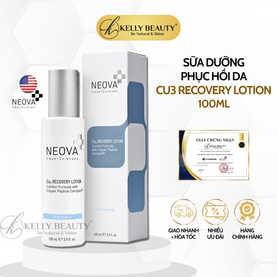Sữa Dưỡng Phục Hồi Da Sau Treatment NEOVA CU3 Recovery Lotion | Kelly Beauty