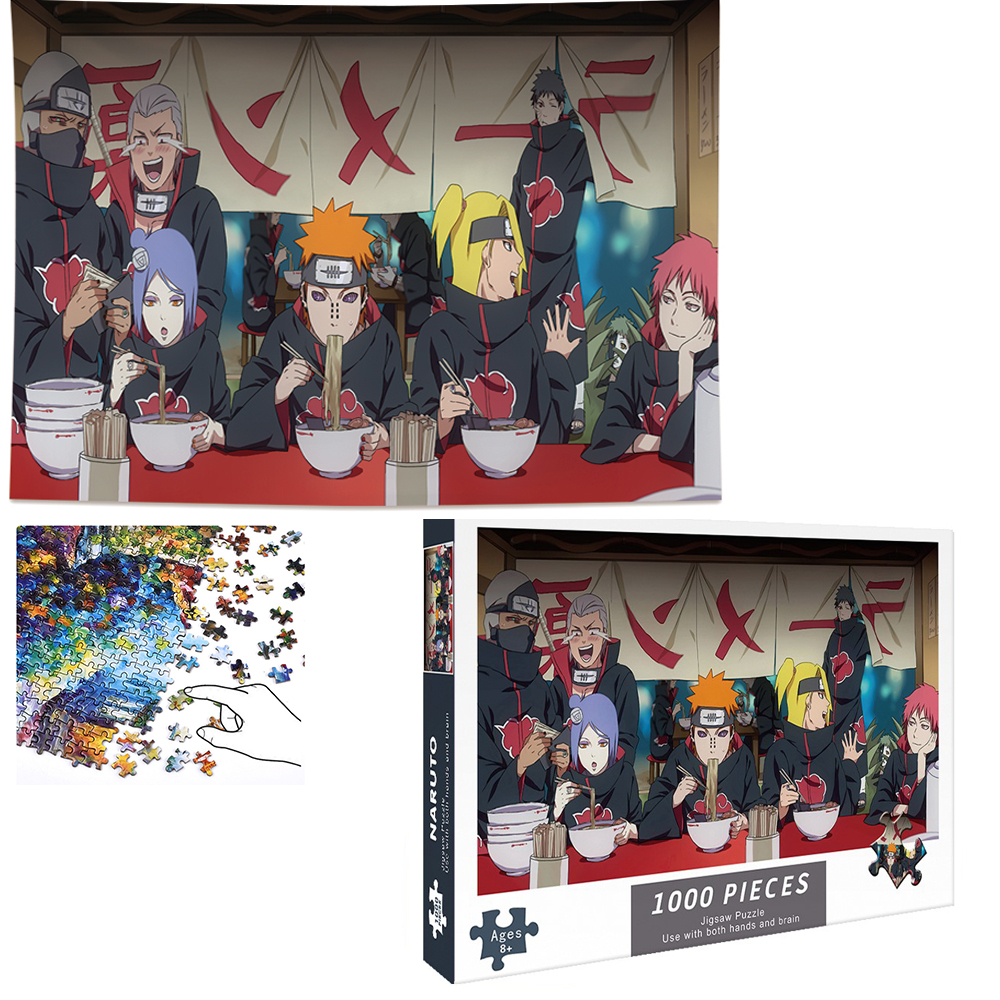 Bộ Tranh Ghép Xếp Hình 1000 Pcs Jigsaw Puzzle Tranh Ghép (75*50cm) Akatsuki Ramen Bản Đẹp Cao Cấp