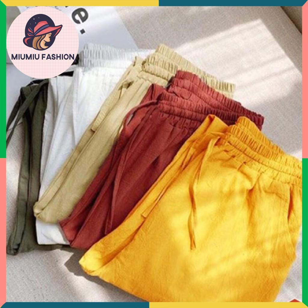 Quần đũi nữ dáng baggy lưng thun xuất Nhật – MiuMiu Fashion , Quần Baggy nữ ống rộng cao cấp