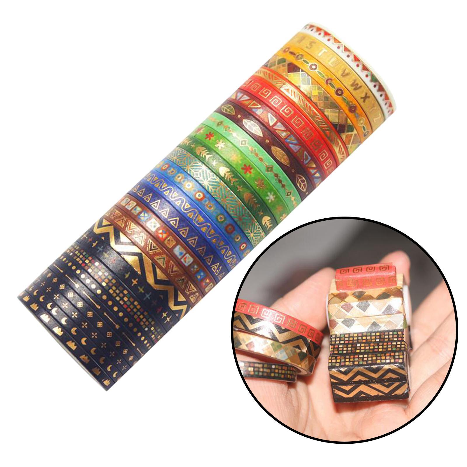 26pcs DIY Washi Paper Foil Decorative Sticky Sticker Paper Masking Adhesive Tape