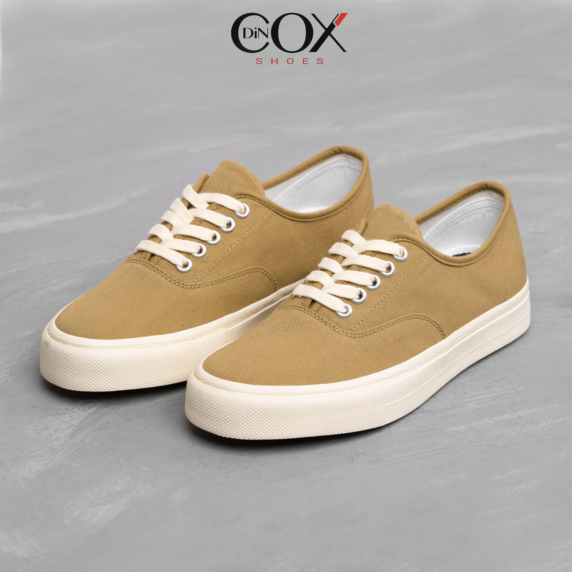 Giày Sneaker Nam Vải Canvas DINCOX E06 Yellow Sand Đơn Giản Tinh Tế Sang Trọng