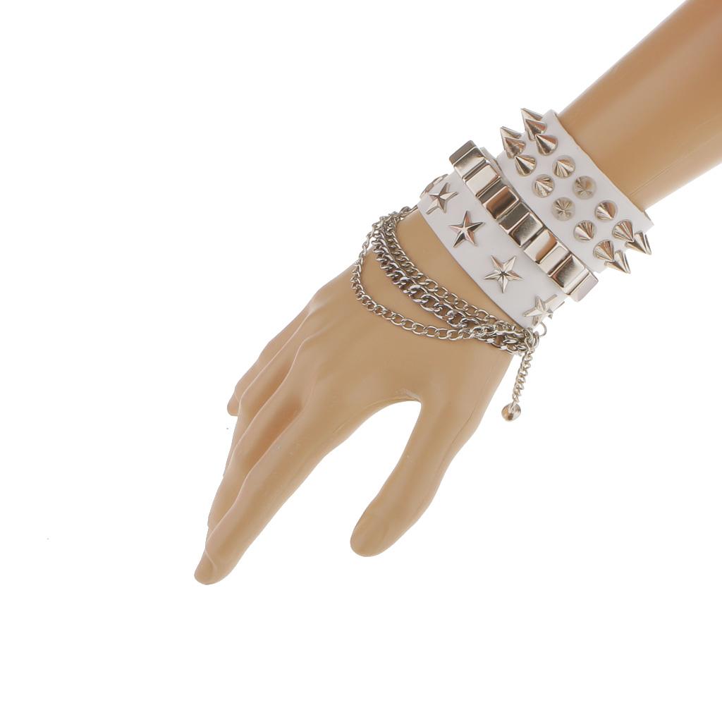 Men Accessories Hand Chain Korean Style Retro White Bangle Bracelet Jewelry