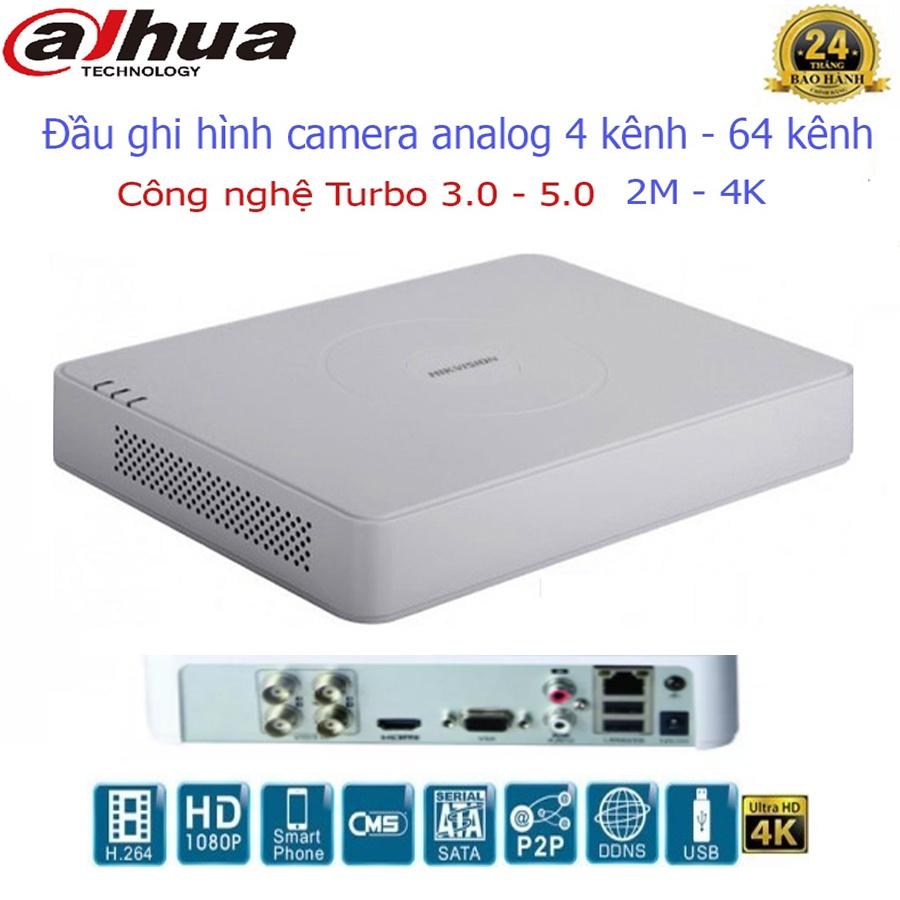 Đầu ghi hình analog Dahua XVR5104C và XVR5104H, XVR5108HS, XVR5116H, ghi hình đến 4K, H.265+,HDCVI/Analog/IP/TVI/AHD - Hàng Chính Hãng