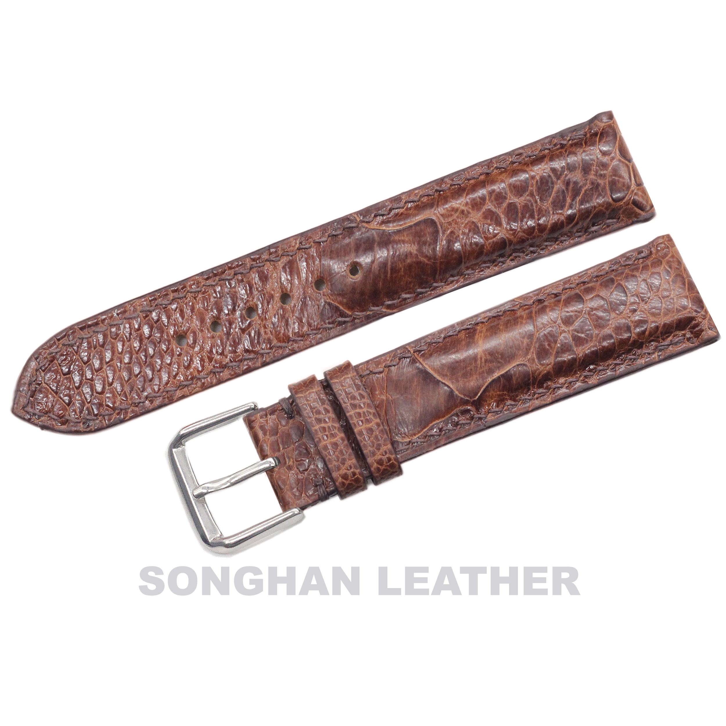 Dây Đồng Hồ.Dây Da Đà Điểu Gắn Chốt Thông Minh Kèm Khóa Kim Cao Cấp Chính Hãng Songhan Leather.Nhiều Size, Nhiều Màu.BẢO HÀNH 6 THÁNG