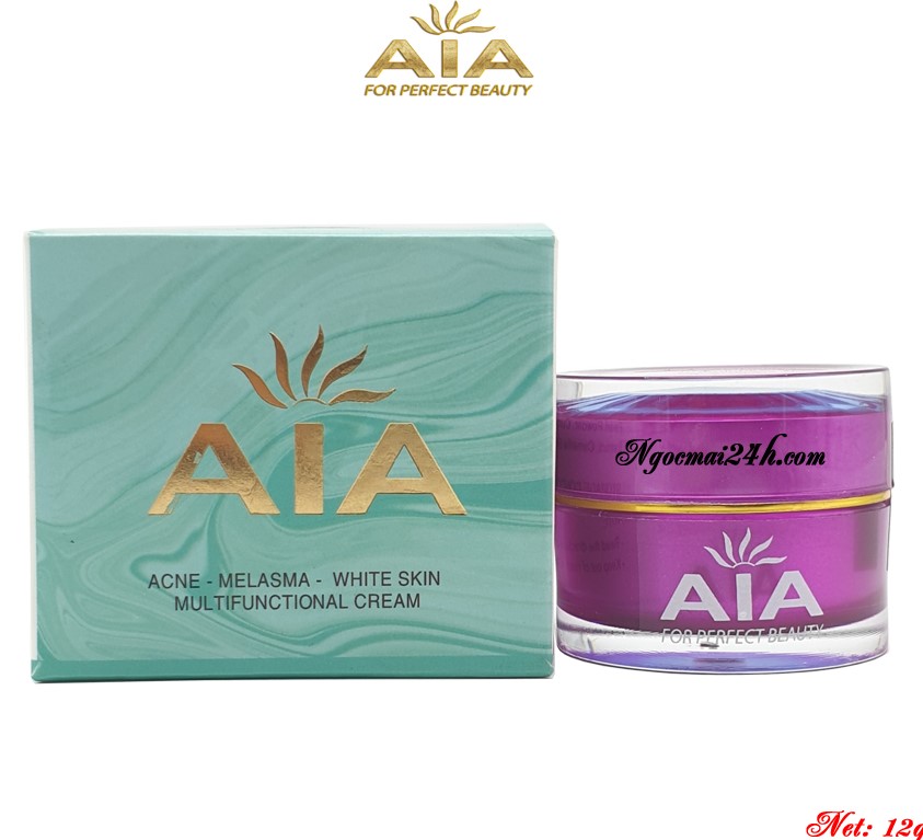 Kem mụn thâm, Mờ sẹo, Ngăn nhờn, Trắng da, Se khít lỗ chân lông (12g)_ AIA ACNE_MELASMA_WHITE SKIN MULTIFUNCTIONAL CREAN