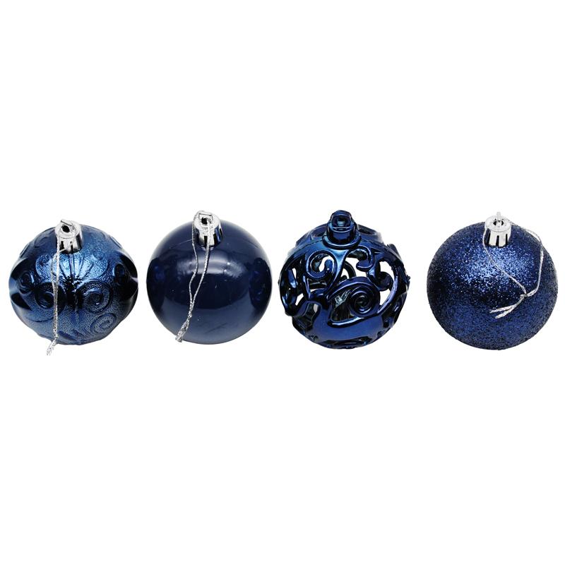 Hộp 16 Trái Châu Trang Trí Giáng Sinh - 6ADIKE16 - Màu Xanh Navy