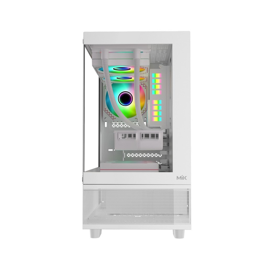 VỎ CASE MIK AETHER GAMING WHITE ( NO FAN) - Hàng Chính Hãng