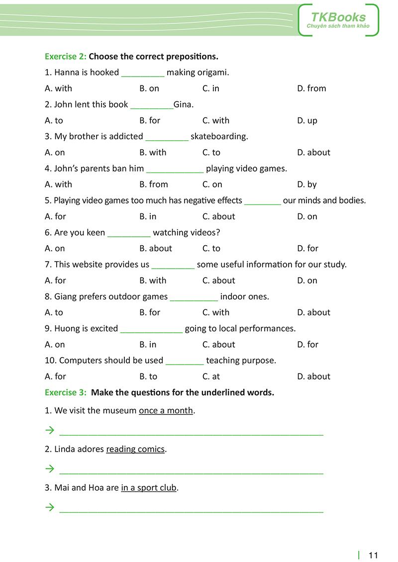 Sách Tổng Hợp Kiến Thức Và Bài Tập Tiếng Anh - Lớp 8