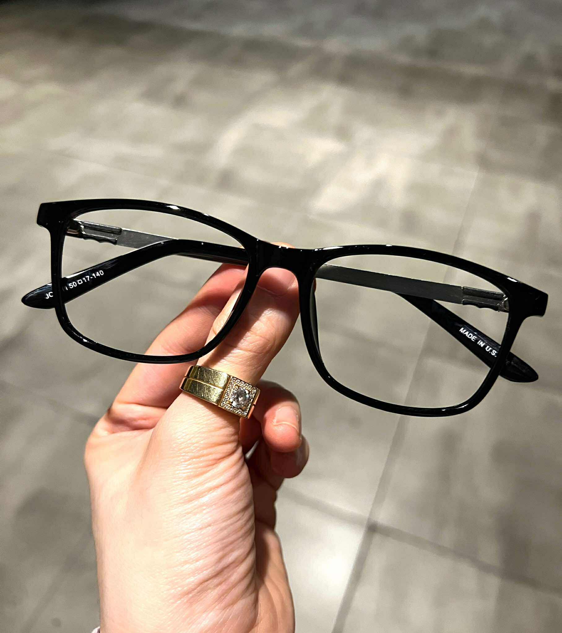 Kính thời trang unisex nam nữ dáng vuông basic gọng kim loại nhẹ