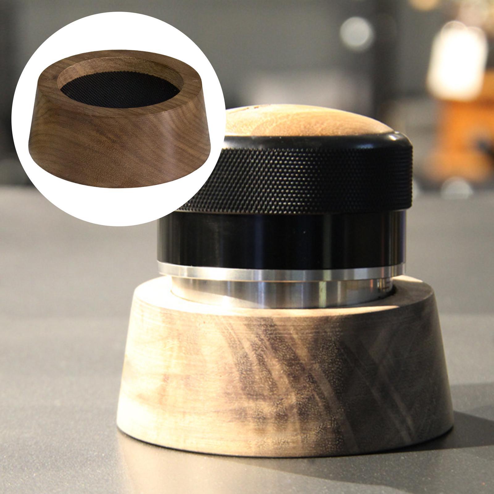 Walnut Wood Coffee Filter Tamper Holder Espresso Tamper Mat Stand for Cafe Western Restaurant Bar