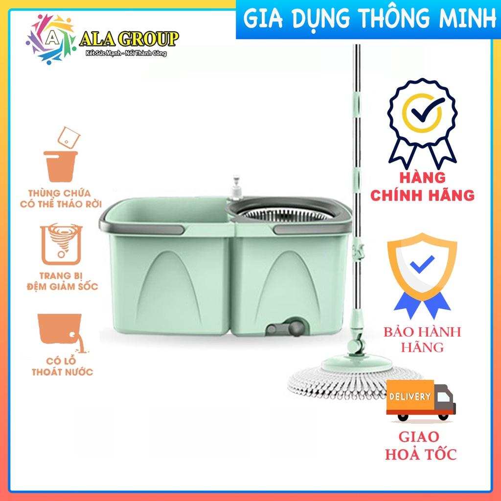 Bộ cây lau nhà BONBOX BCT706 kèm xô lau dạng xoay tiện dụng có thể tháo rời - Hàng chính hãng