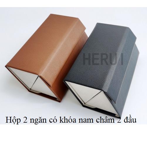 Hộp đựng kính mắt gấp gọn nhiều ngăn tiện lợi