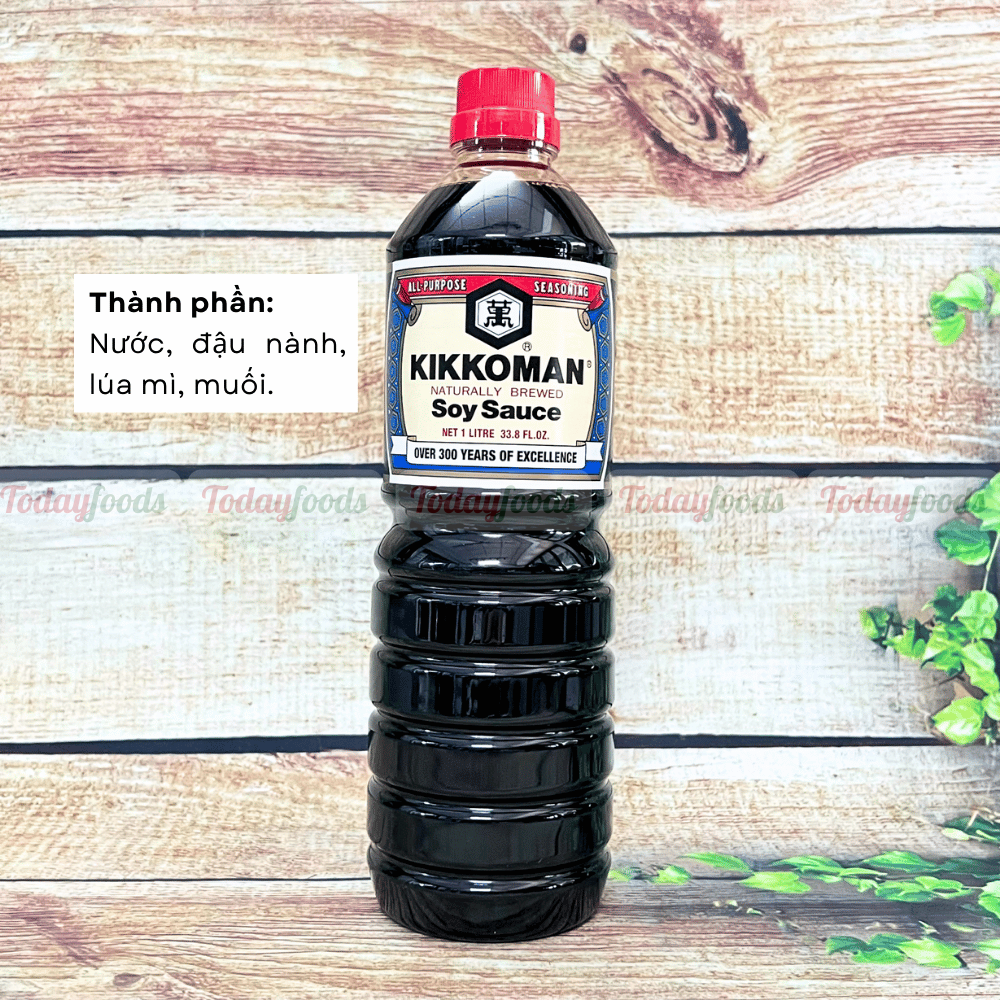 Nước Tương Kikkoman 1L - Hương Vị Truyền Thống (Nhập Khẩu Chính Ngạch, Xuất Xứ Singapore)